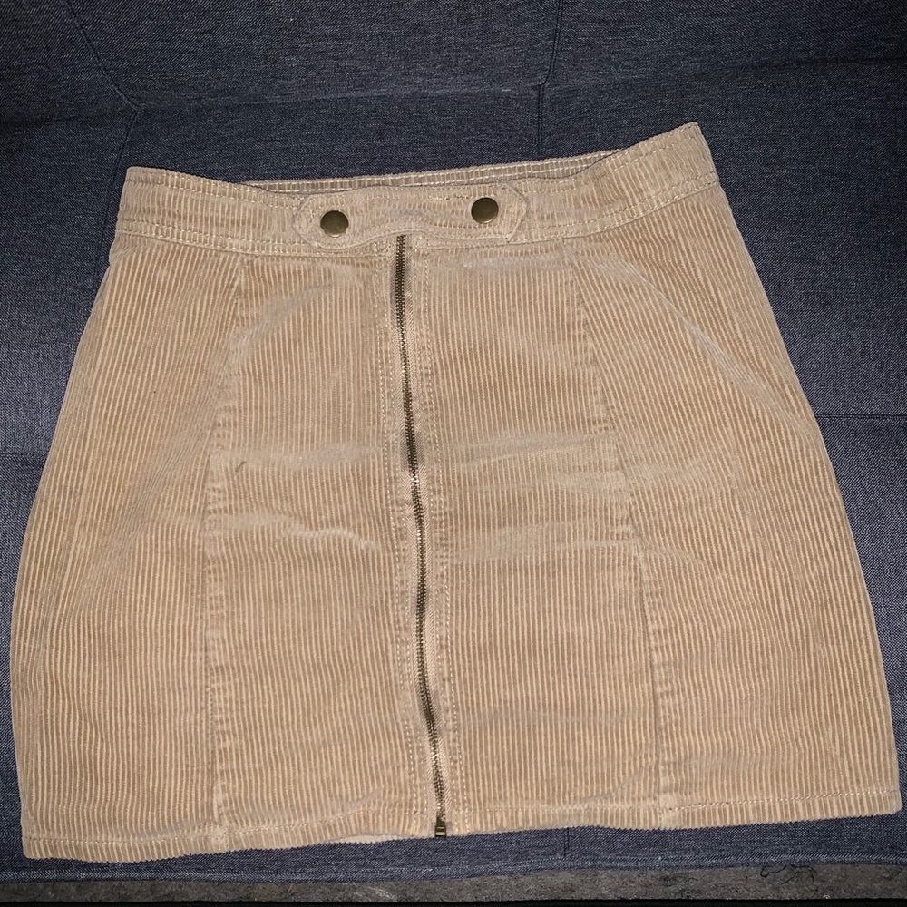 Corduroy Blue Spice Tan Skirt - Size 3